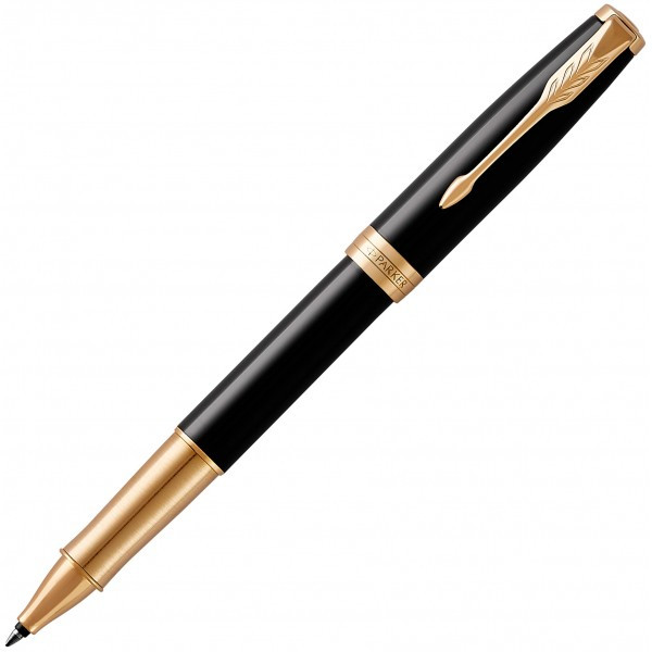Ручка-ролер Parker SONNET 17 Black Lacquer GT RB (86 022)