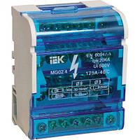 Крос-модуль 4Х7 груп , шина N нульова в корпусі на динрейку UEC, YND10-4-07-100 UEC, розподільчий