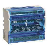 Крос-модуль 4Х11 груп , шина N нульова в корпусі на динрейку UEC, YND10-4-11-125 UEC, розподільчий