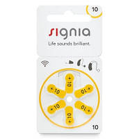 Батарейки для слухових апаратів Signia 10, 6 шт.