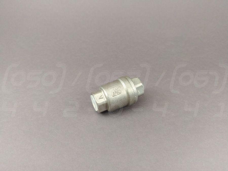Клапан зворотний пружинний муфтовий DN10 (3/8"), н/ж сталь AISI304, Ру63 (1000 PSI), до +300°C, різьба BSPP