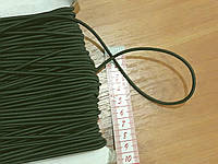 Резинка Гумка жгут (гумка шнур). Зелена темна , діаметр 2,5 мм Туреччина. Ціна за 10 метрів