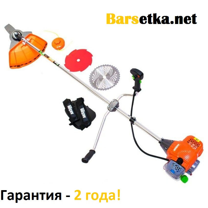 Коса бензинова Aksor-ES A5500 Electric (з електростартером, 3 ножа + 1 волосінь):