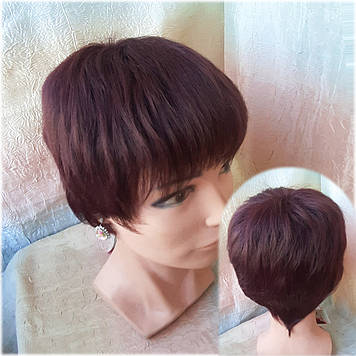 Перука коротка з термоволосся під хлопчика бургунд RG1777-99T
