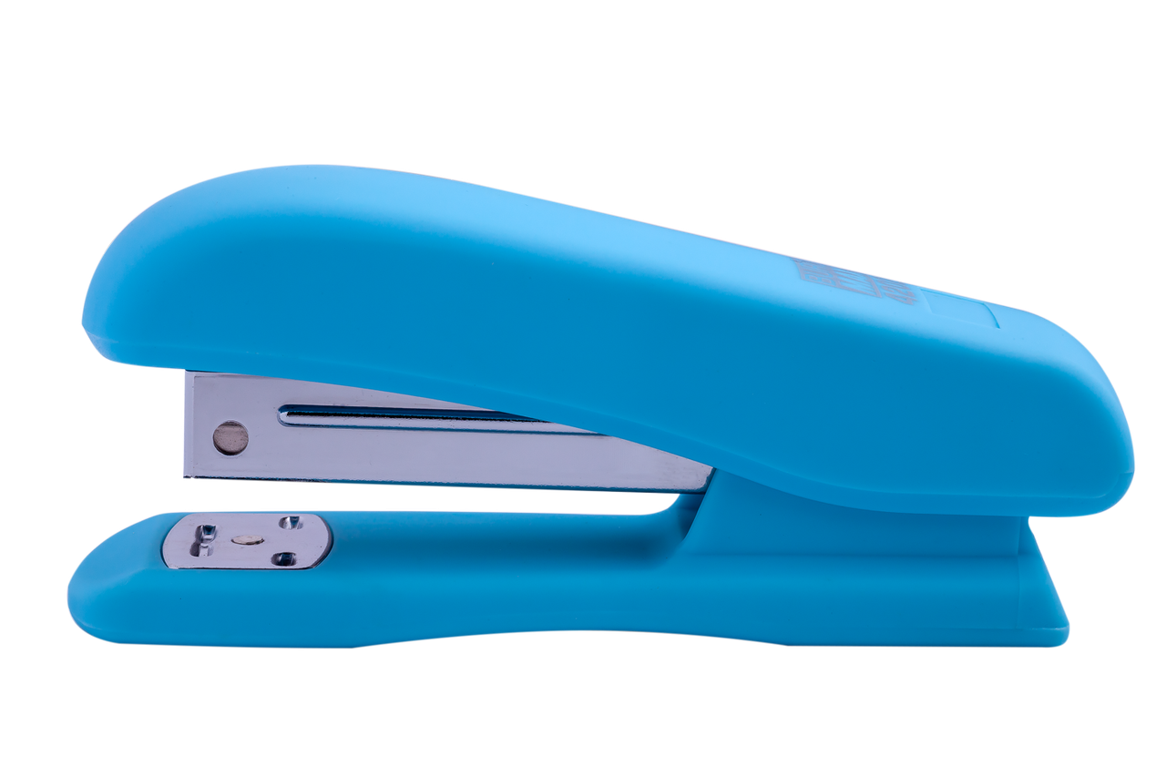Степлер №24 20л Buromax BM.4202-14 блакитний Rubber touch