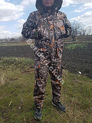 Демісезонний камуфляжний костюм напівкомбінезоном для полювання "жовтий лист"