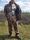 Демісезонний камуфляжний костюм напівкомбенізоном для полювання "ніва", фото 2