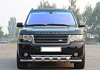 Защита переднего бампера (ус двойной SHARK) Land Rover Range Rover Vogue (2002-2012)