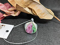 Рубин в породе цоизит кольцо капля с рубином 20,7 размер природный рубин в серебре Индия