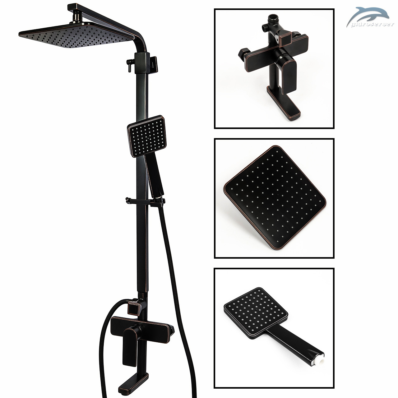 Душова система WEMI SBB-01 чорного кольору, фото 1