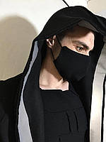 Защитная многоразовая маска Defence хлопковая 3 слоя черная (59001СЗОД05). Отправка в день заказа