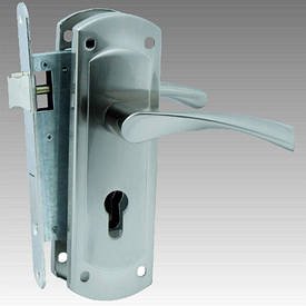 KEDR Замок врізний з ручками 1423 СР (б/секр із відповідною)