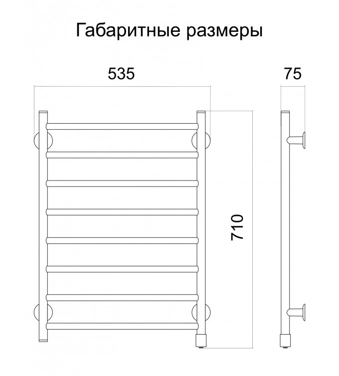 Полотенцесушитель электрический Лесенка "Теплый мир" - фото 4 - id-p499774655