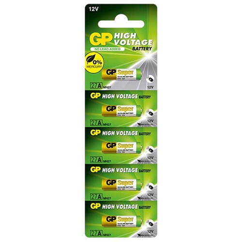 Батарейка GP Alkaline 27A(MN27) 12V, 5шт (27A-U5) (ID#1155905526), цена ...