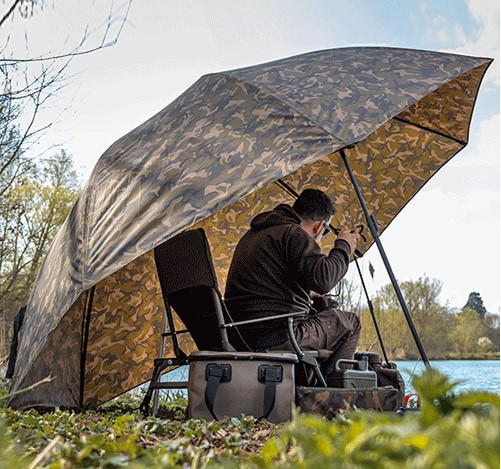 Камуфльована парасолька для риболовлі Fox 60 "Camo brolly (2,5м, 2000мм)