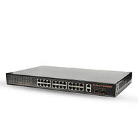 POE комутатор 28-портовий Tecsar TS-2422sfp