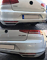 Накладки на задний бампер (имитация выхлопа) VW Passat B8