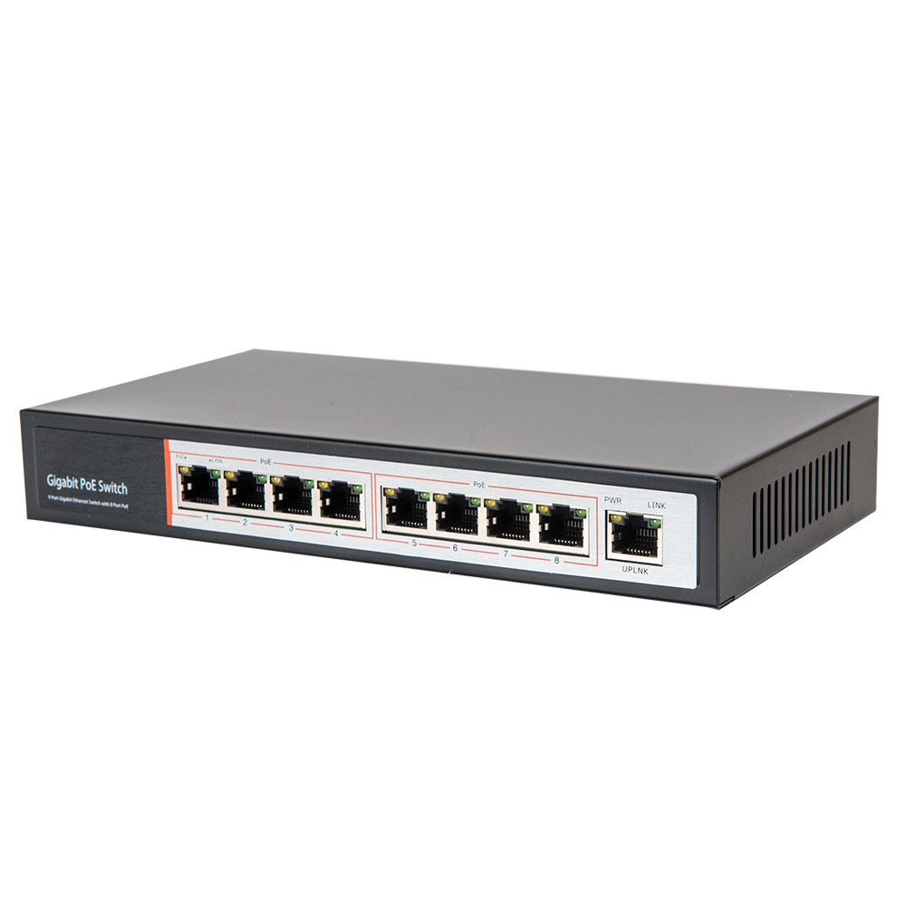 Гігабітний 9-портовий POE комутатор Tecsar TS-81-GB