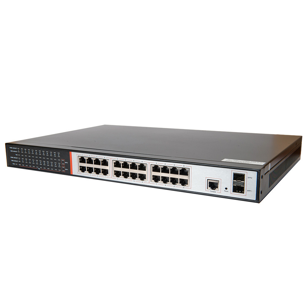 27-портовий керований гігабітний POE комутатор Tecsar TS-2422sfp-m-GB