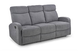 Диван реклайнер розкладний OSLO 3S темно сірий (Halmar)