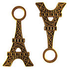 Підвіска Кулон Париж 5 36*18*2 мм, Вушко 5 мм, Метал, Колір Бронза, Прикраса, Рукоробня, Фурнітура Біжутрія, фото 5