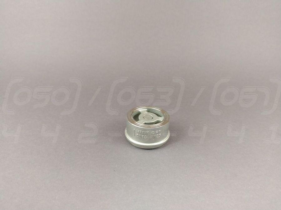 Клапан зворотний Ду = 15 (1/2") з нержавіючої сталі CF8 (AISI304), пружинний, міжфланцевий