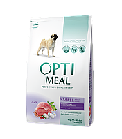 Сухой корм для взрослых собак малых пород Утка 4 кг OPTIMEAL ОПТИМИЛ