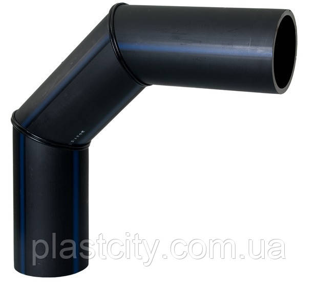 Відвід сегментний зварної д 225/90° ПЕ100 SDR17