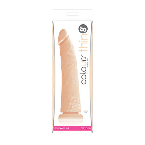 Силіконовий фалоімітатор Colours Thin Pleasures 8" від NS Novelties | Limon, фото 2