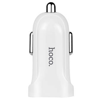 Автомобільний зарядний пристрій 1 USB Hoco Z2 White (1.5A)