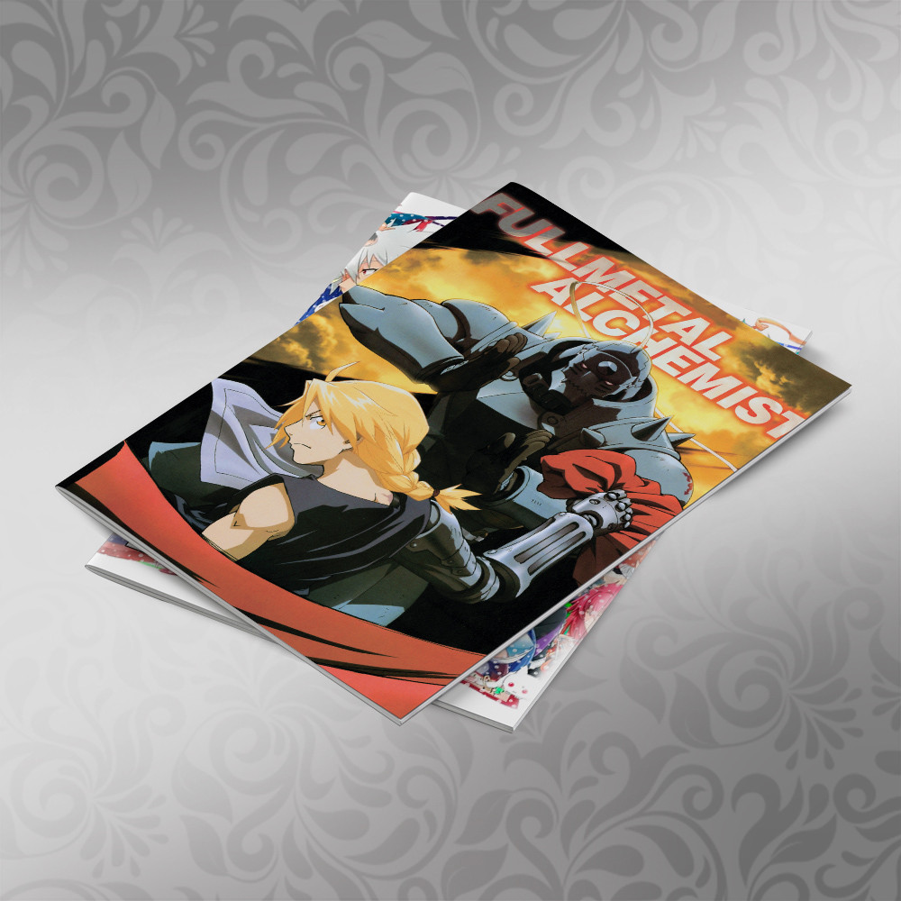 Зошит 48 л. на скобі клітка Fullmetal Alchemist 005