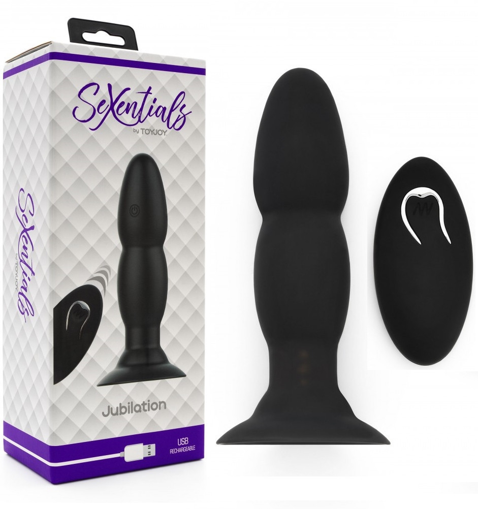 Анальная пробка с вибрацией и ротацией SeXentials Jubilation Plug от Toy Joy | ProMax
