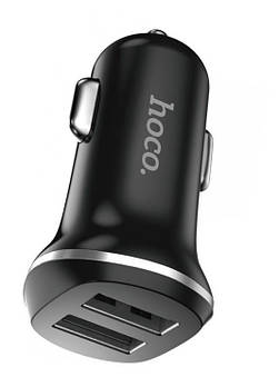 Зарядка в прикурювач 2 виходи 2 USB Hoco Z1 Black (2.1A)