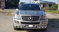 Защита переднего бампера (ус двойной SHARK) Mercedes GL-Klasse (X164) 2006-2012