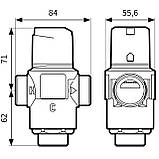 Клапан 1" Afriso ATM761 20-43°C DN 20 Kvs 3,2 на теплу підлогу, термостатичний, термосмесітельний 1276110, фото 3