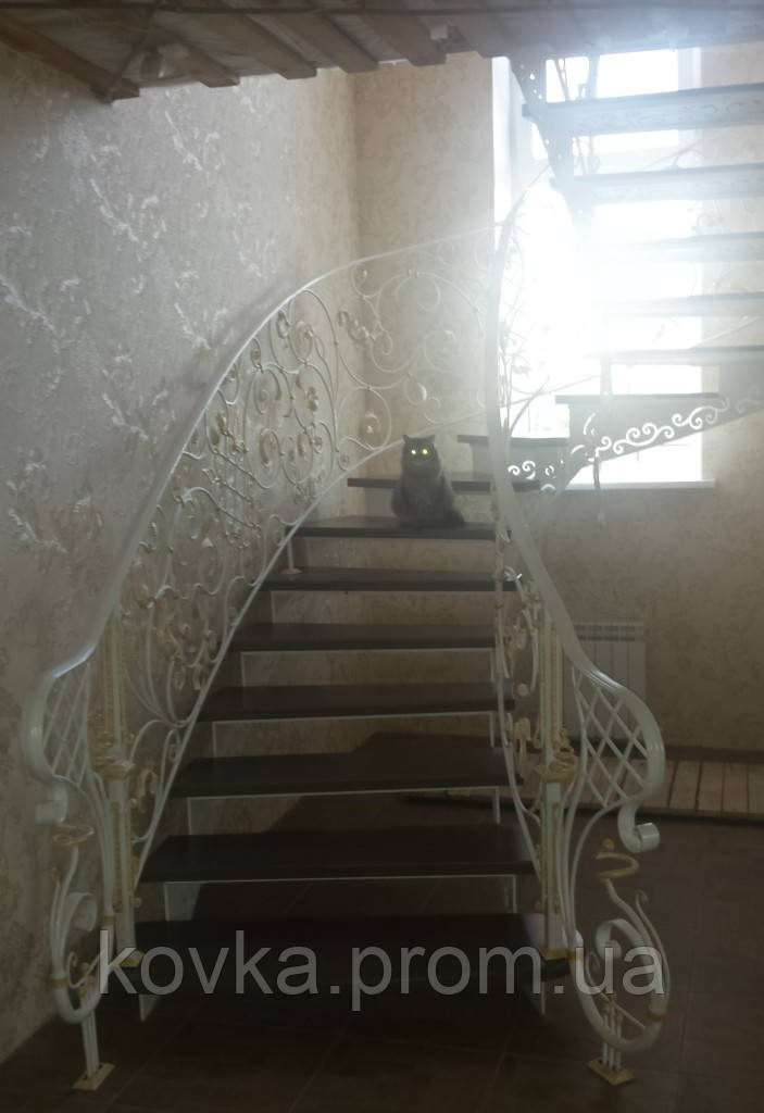 Кованые перила для лестницы, код: 04052 - фото 6 - id-p1156040163