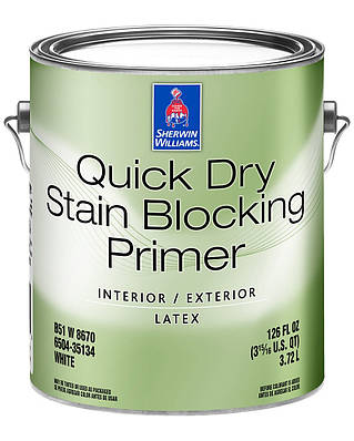 Грунт Quick Dry Stain Blocking Primer, White, (3,78 л). Sherwin-Williams