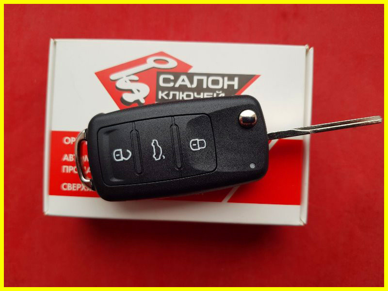 Корпус викидного ключа Volkswagen Jetta USA 2011-2016 3+1 кнопки (Original) без електроніки, фото 1