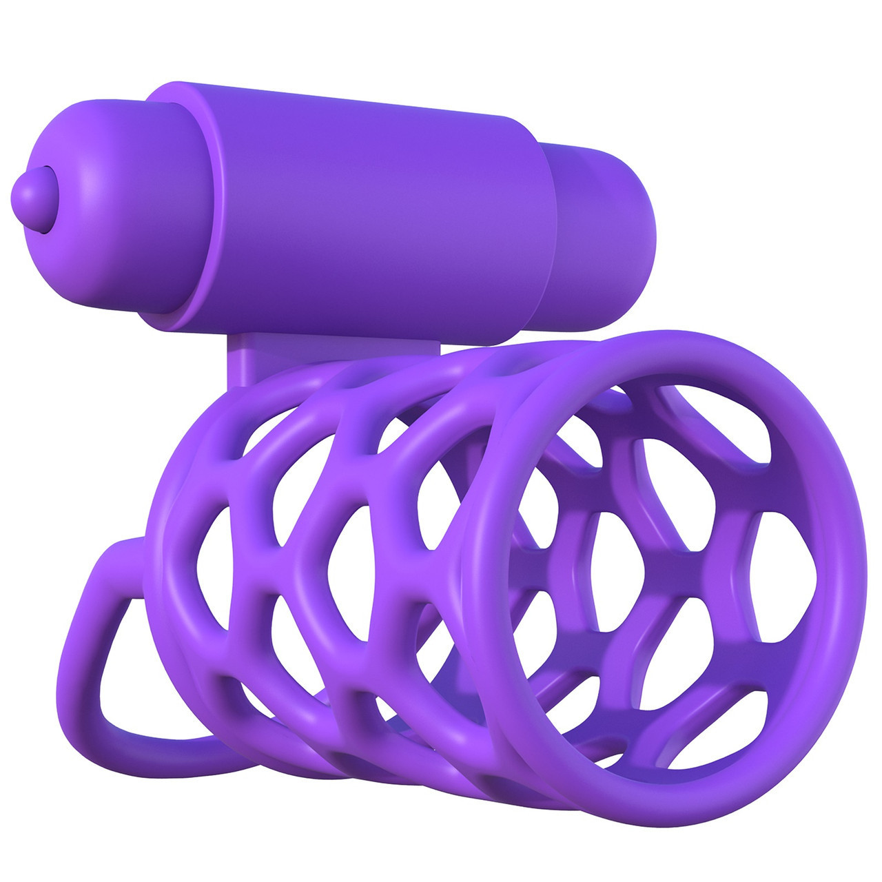 Эрекционная насадка с вибрацией Fantasy C-Ringz Vibrating Couples Cage от Pipedream | ProMax