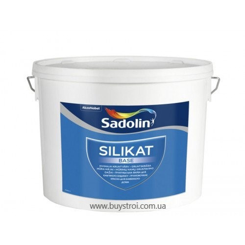 Ґрунт-фарба силікатна Sadolin Silikat Base для фасадів, безбарвна, 5 л.