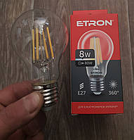 Лампа светодиодная ETRON 8W 4200K E27