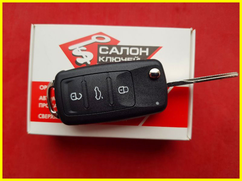 Корпус викидного ключа Volkswagen Tiguan USA 2011-2016 3+1 кнопки (Original) без електроніки