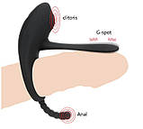 Ерекційне кільце зі стимулятором і вібрацією TripleWave, фото 5