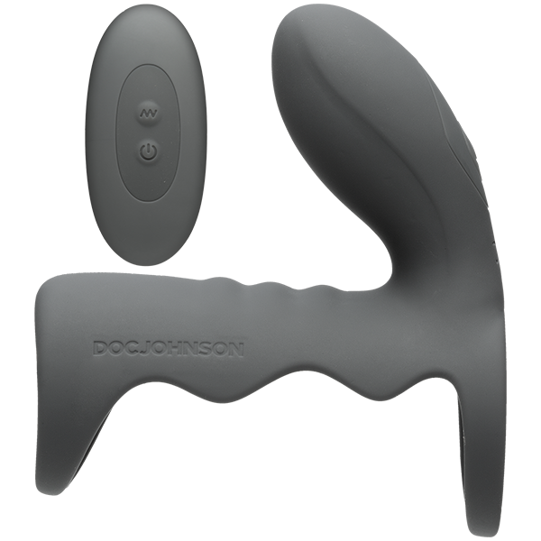 Вибронасадка Doc Johnson OptiMale Vibrating Rechargeable Cock Cage with Wireless Remote | ProMax