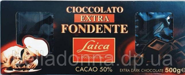Чорний шоколад Dolciando Cioccolato Extra Fondente 500 г
