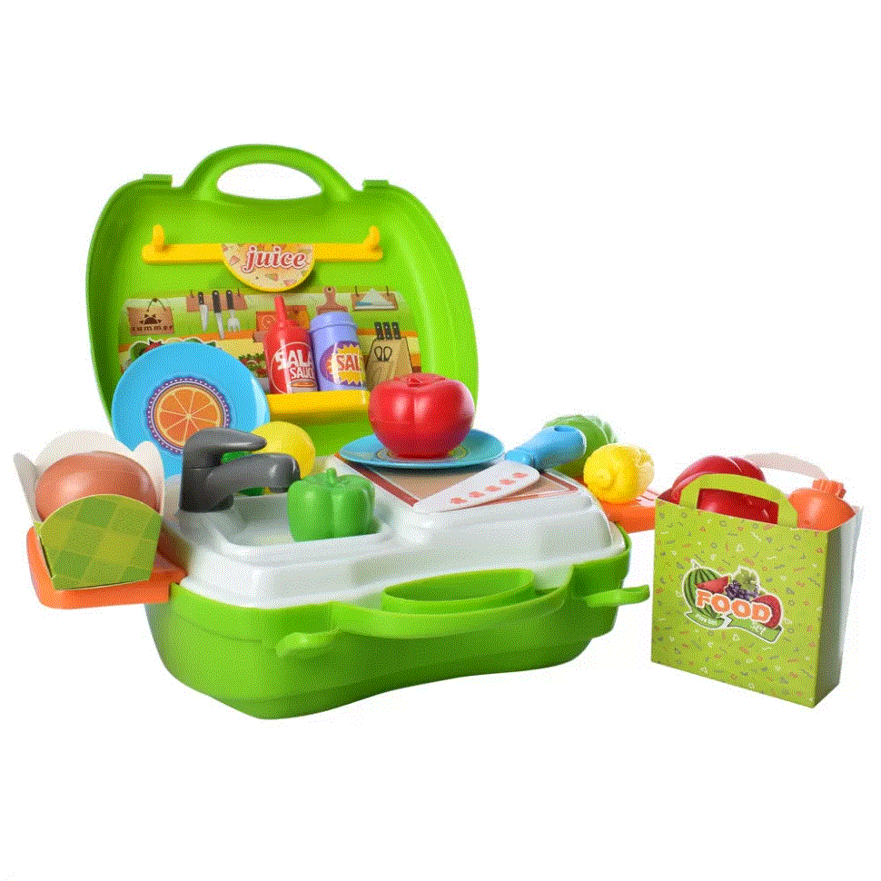 Игровой набор Овощи в чемоданчике Воша, зеленый