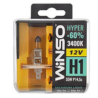 Галогенні лампи Winso HYPER !60% H1 12V 55W P14.5s 2 шт