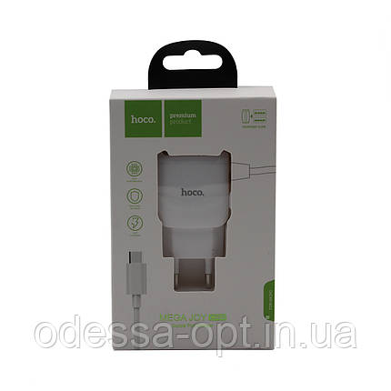 Адаптер Hoco 2 USB + провід microUSB C59A, фото 3