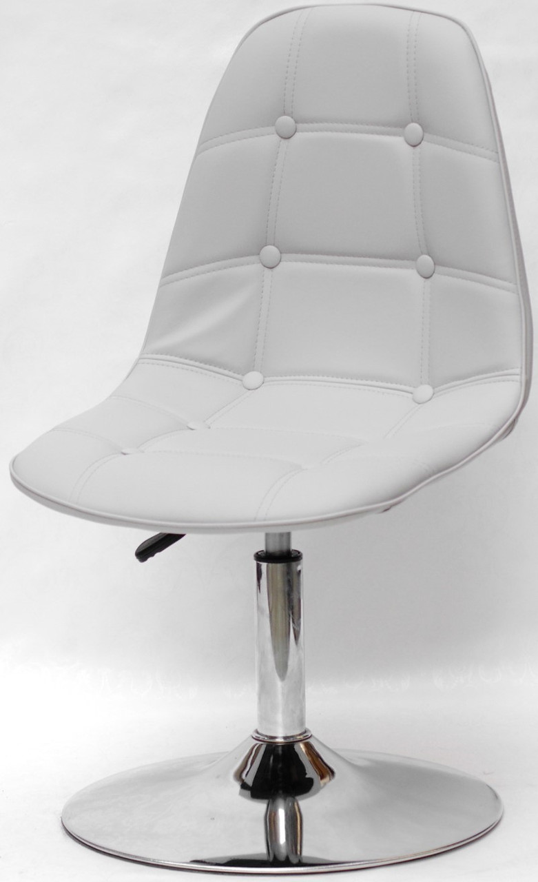 Стілець Alex CH-Base шкірозамінник сірий 10 регулювання висоти 42-57 см на круглому металевому млинці, без підніжки 10056, фото 1