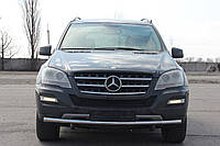 Защита переднего бампера (ус одинарный) Mercedes ML (W164) 2006-2011